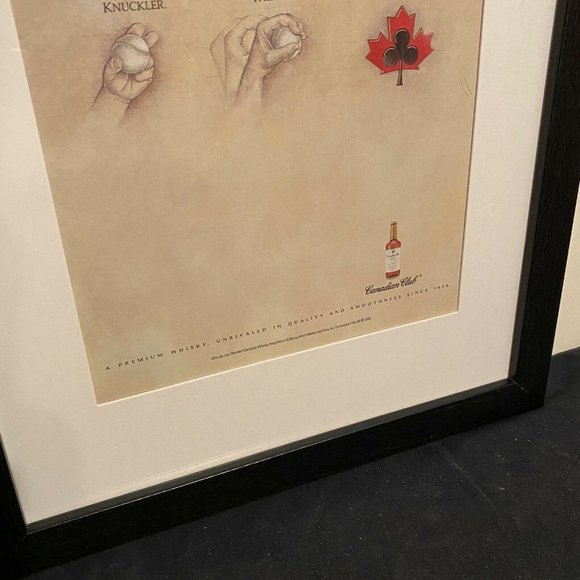 Vintage Canadian Club Baseball Framed Print Ad - Picture 6 of 7